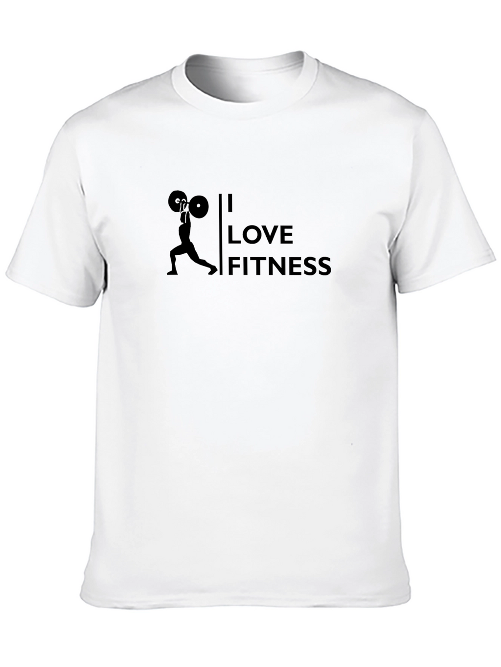 I Love Fitness Graphic T-Shirt - Black
