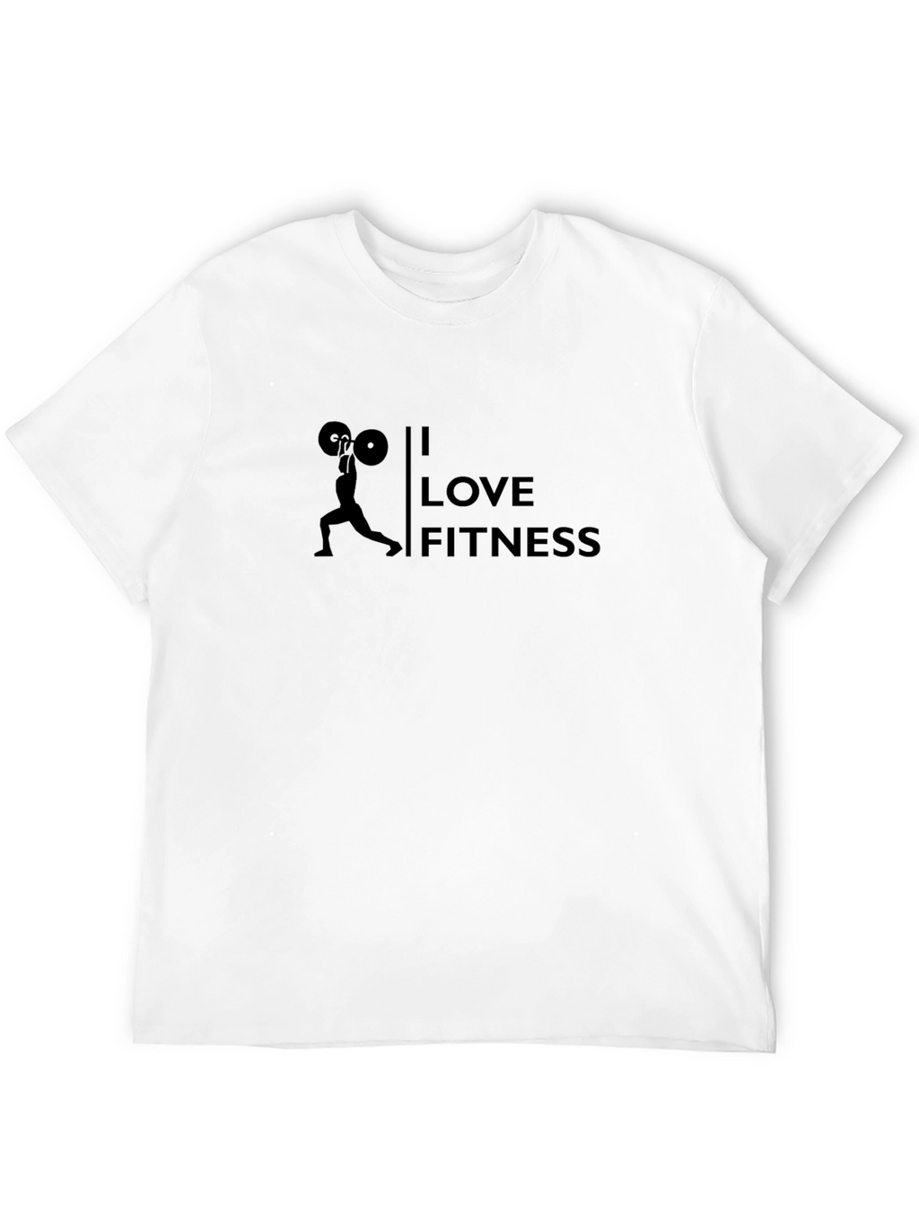 I Love Fitness Graphic T-Shirt - Black