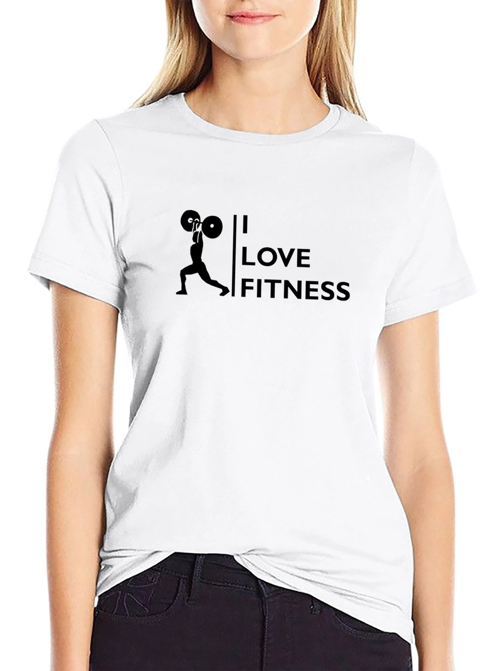 I Love Fitness Graphic T-Shirt - Black