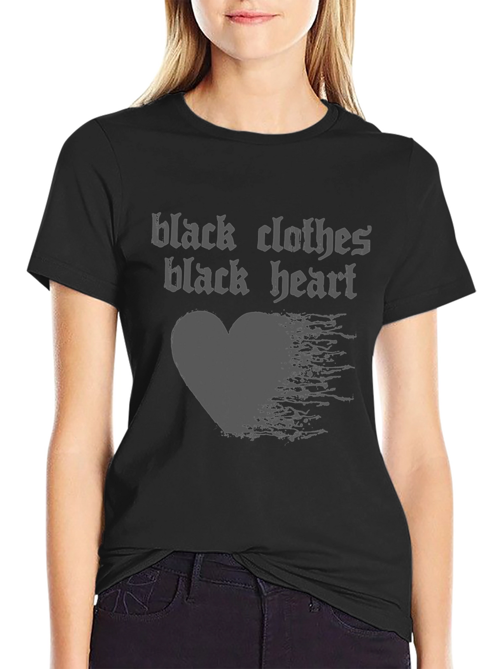 Black Clothes Black Heart Graphic T-Shirt