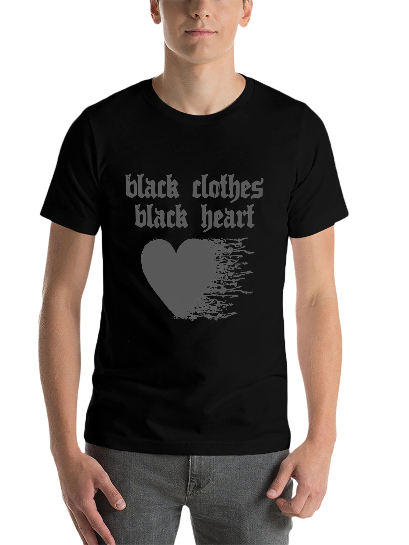 Black Clothes Black Heart Graphic T-Shirt
