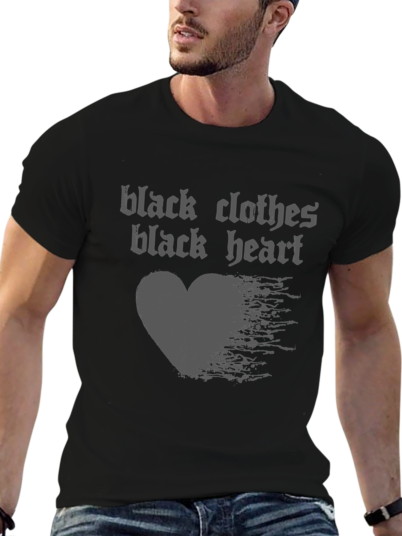 Black Clothes Black Heart Graphic T-Shirt
