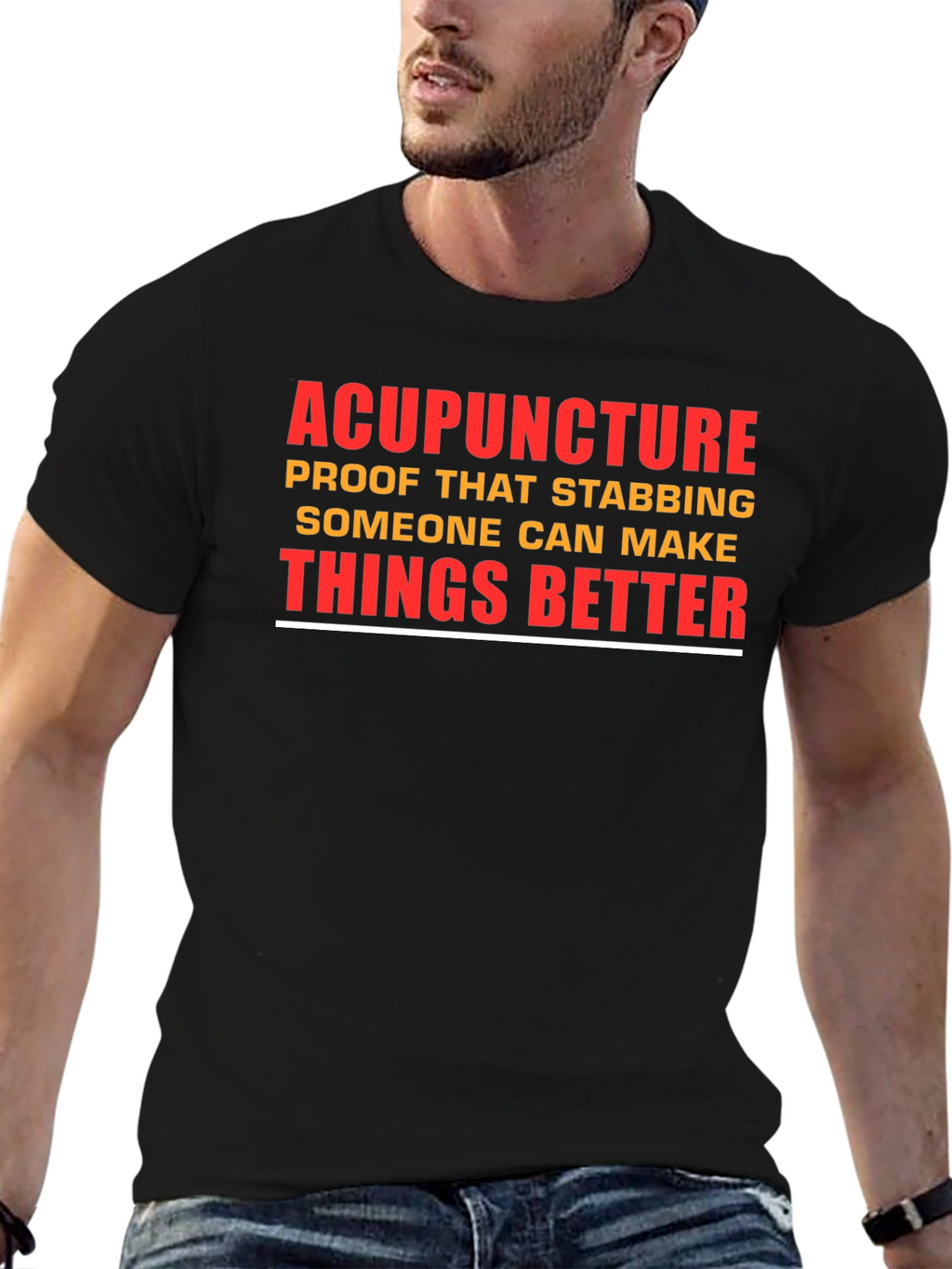 Acupuncture Stabbing T-Shirt - Funny Graphic Tee