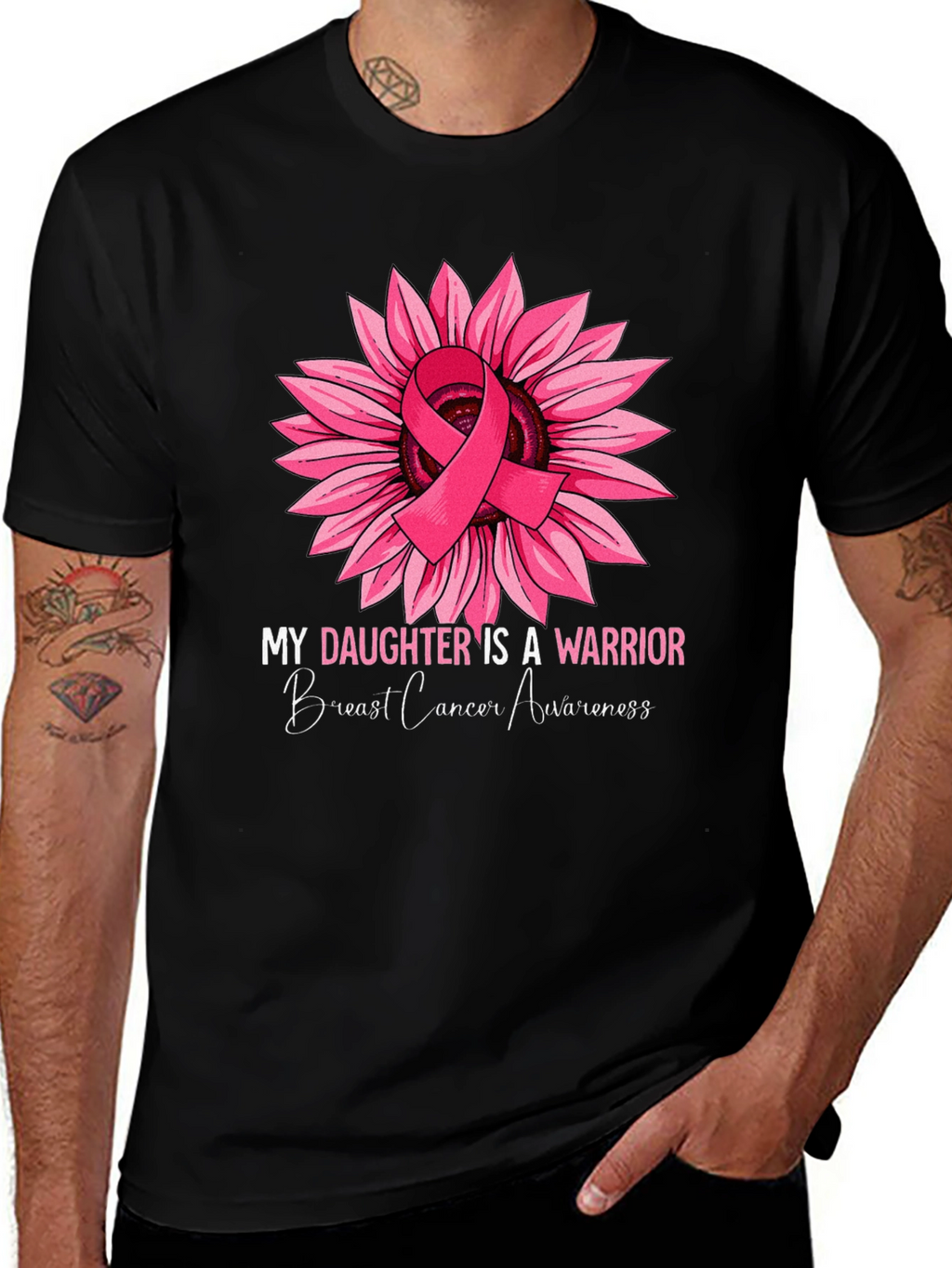 Breast Cancer Awareness Sunflower Warrior T-Shirt