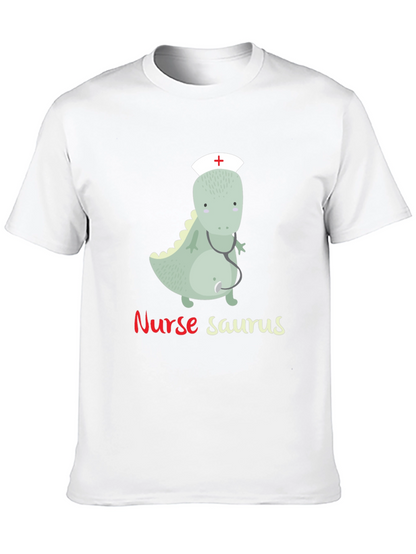 Nurse Saurus T-Shirt - Funny Dinosaur Graphic Tee