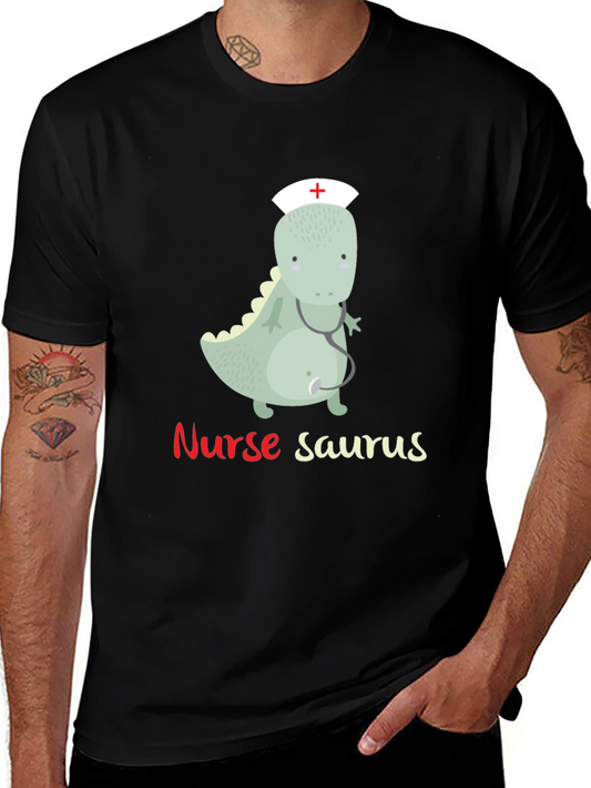 Nurse Saurus T-Shirt - Funny Dinosaur Graphic Tee