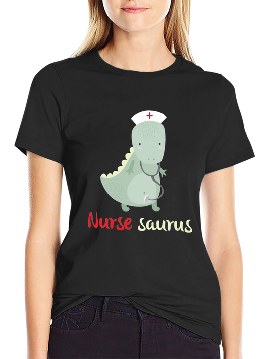 Nurse Saurus T-Shirt - Funny Dinosaur Graphic Tee