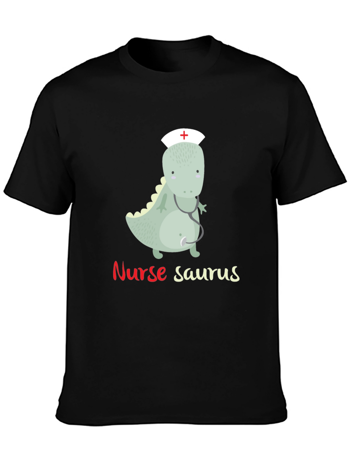 Nurse Saurus T-Shirt - Funny Dinosaur Graphic Tee