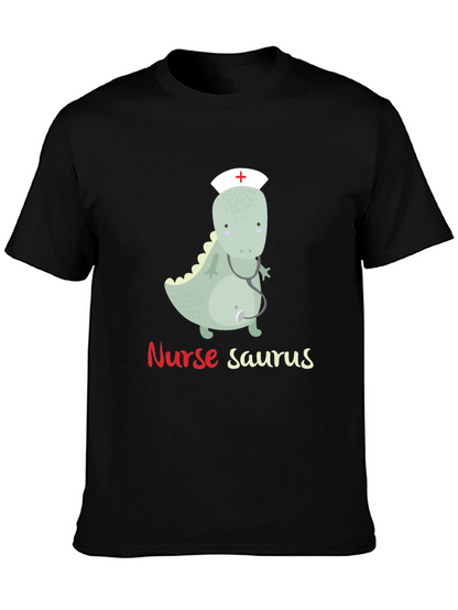Nurse Saurus T-Shirt - Funny Dinosaur Graphic Tee