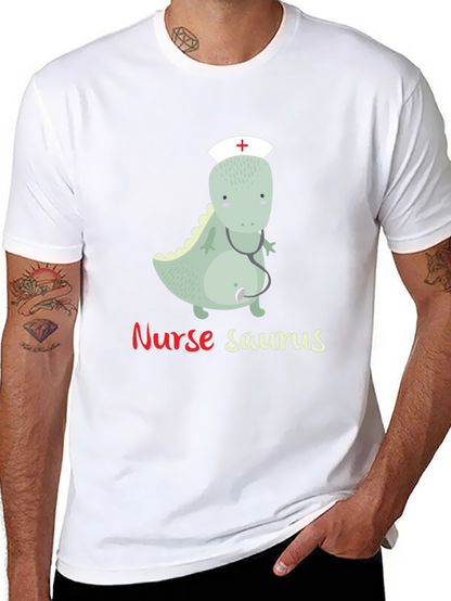 Nurse Saurus T-Shirt - Funny Dinosaur Graphic Tee
