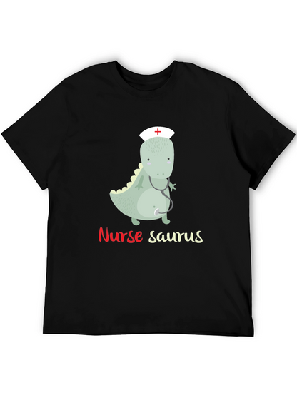 Nurse Saurus T-Shirt - Funny Dinosaur Graphic Tee