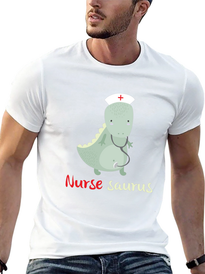 Nurse Saurus T-Shirt - Funny Dinosaur Graphic Tee