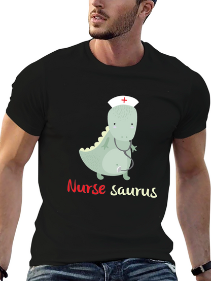 Nurse Saurus T-Shirt - Funny Dinosaur Graphic Tee