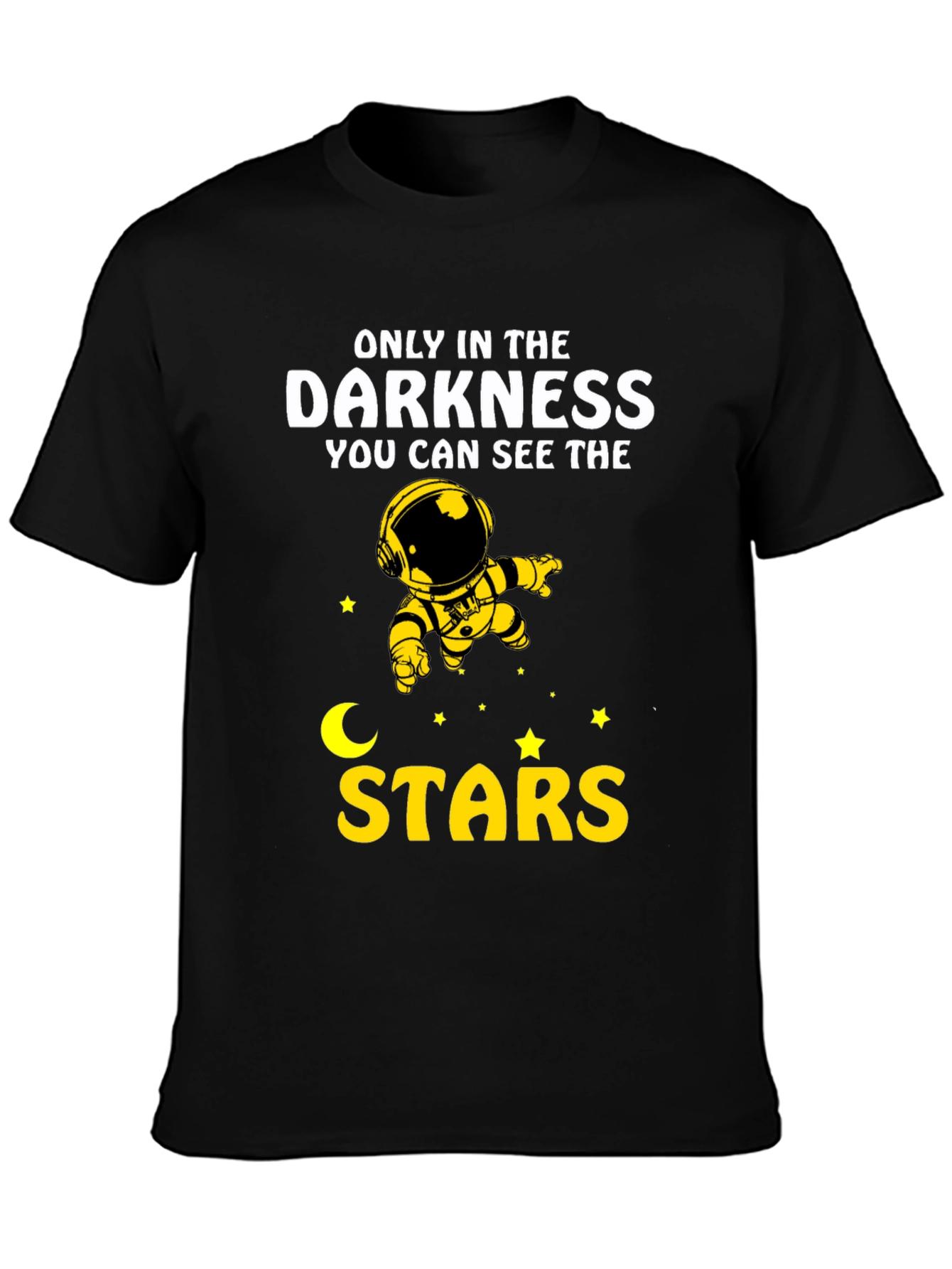 Darkness Stars Graphic T-Shirt - Astronaut Design