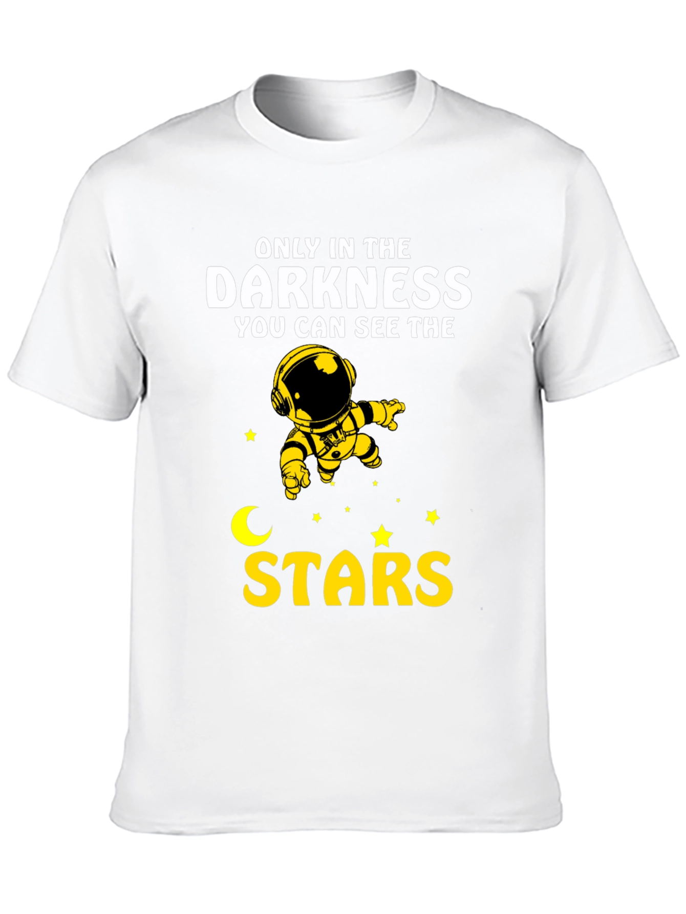 Darkness Stars Graphic T-Shirt - Astronaut Design