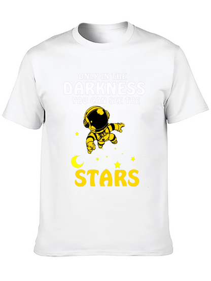 Darkness Stars Graphic T-Shirt - Astronaut Design