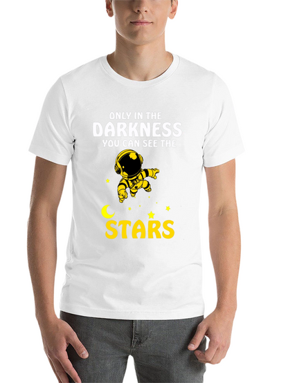 Darkness Stars Graphic T-Shirt - Astronaut Design