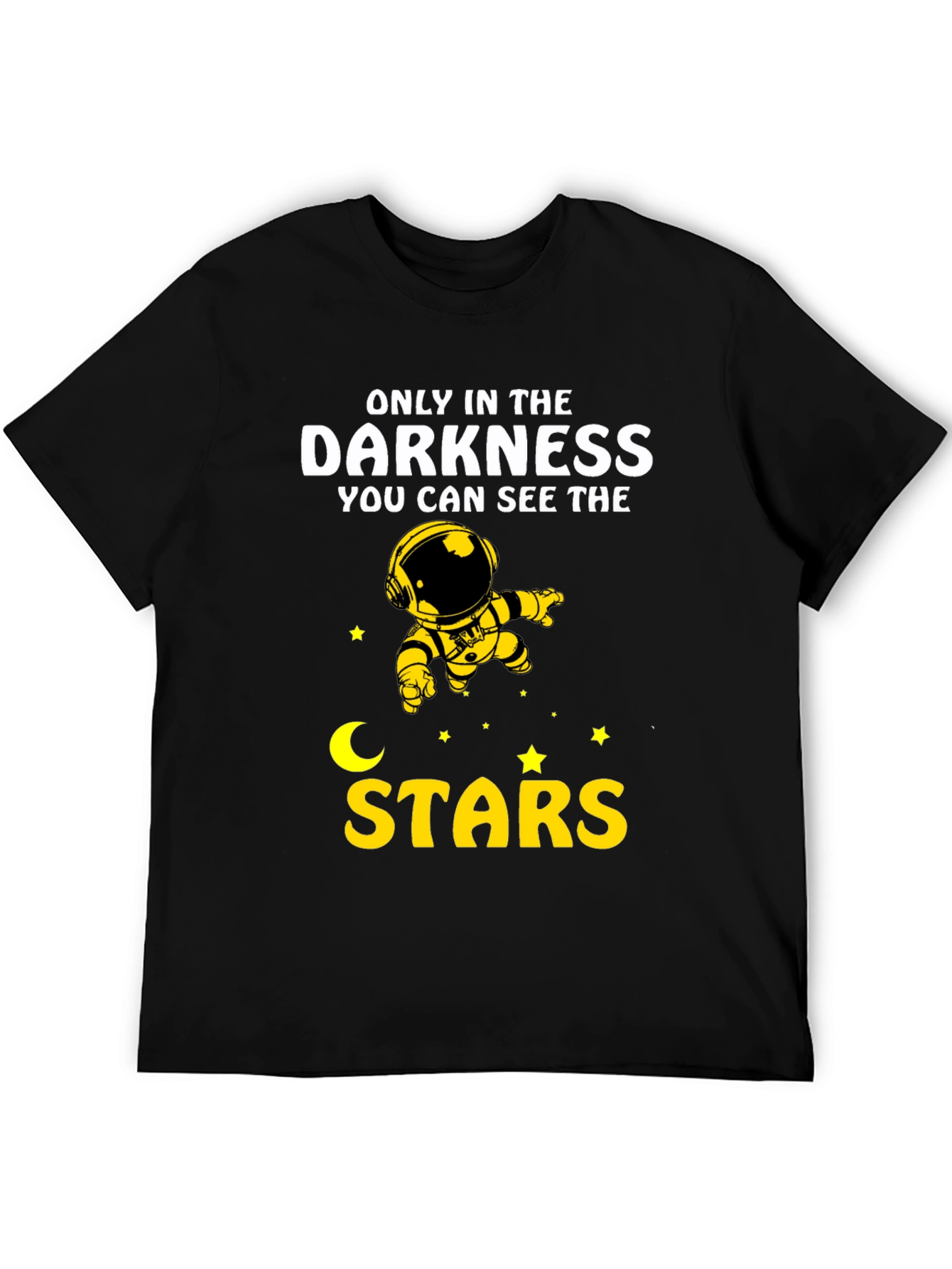 Darkness Stars Graphic T-Shirt - Astronaut Design