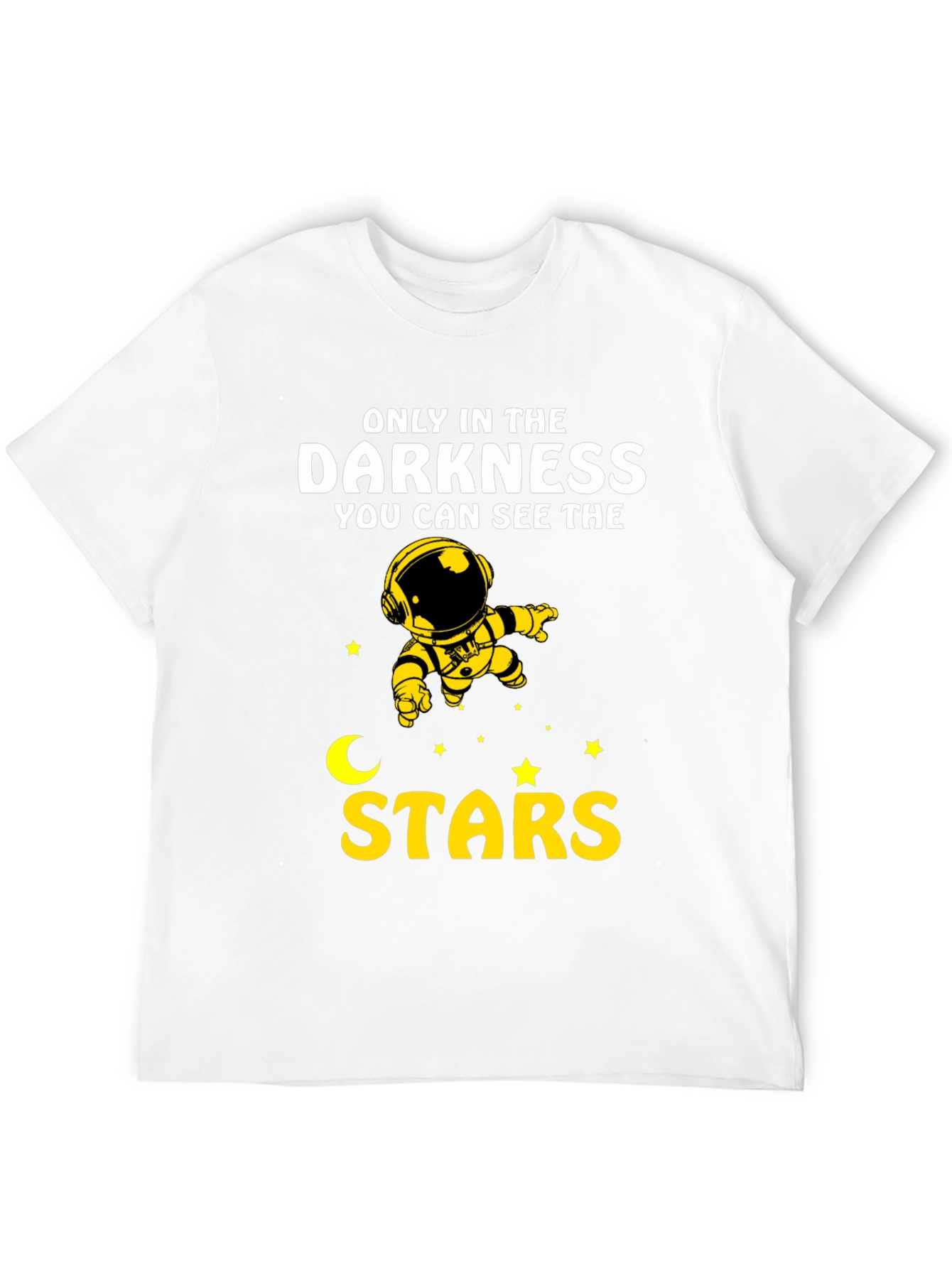 Darkness Stars Graphic T-Shirt - Astronaut Design