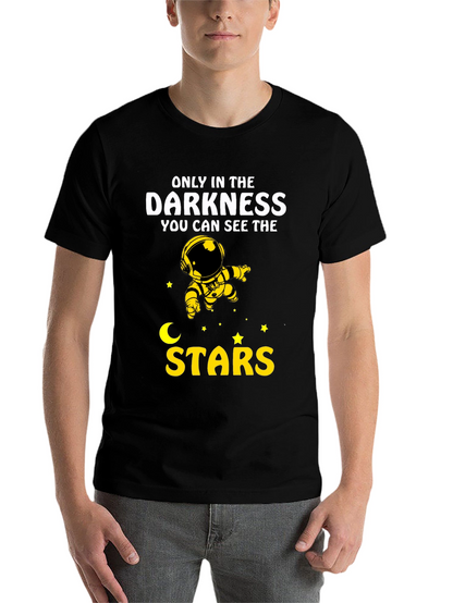 Darkness Stars Graphic T-Shirt - Astronaut Design
