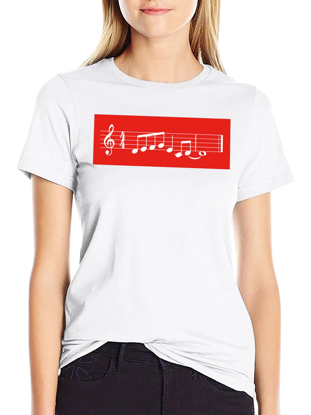 Musical Score Graphic Tee - Black