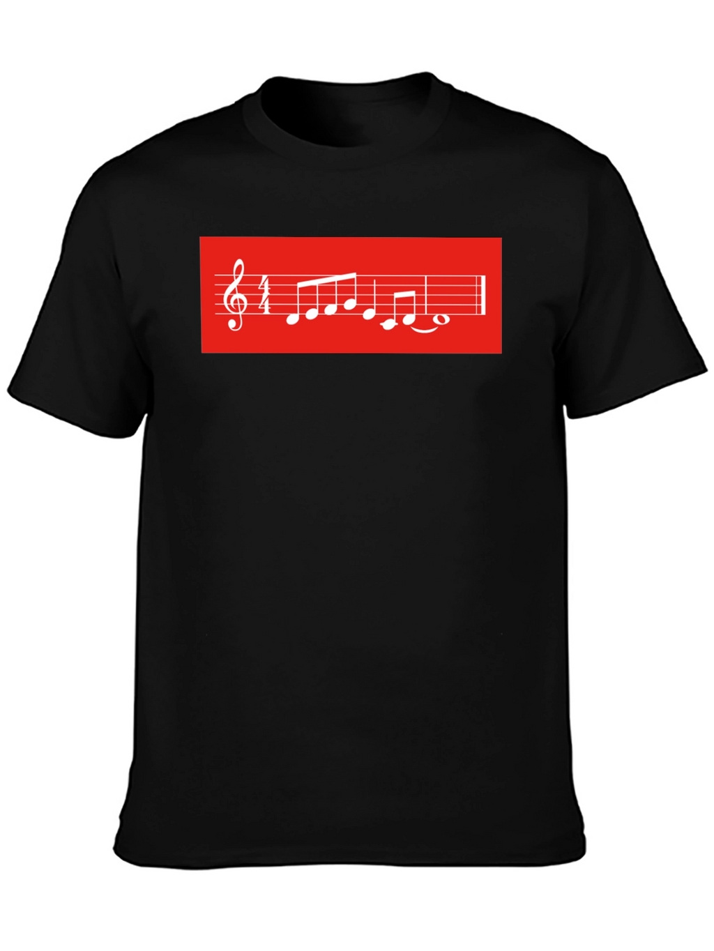 Musical Score Graphic Tee - Black