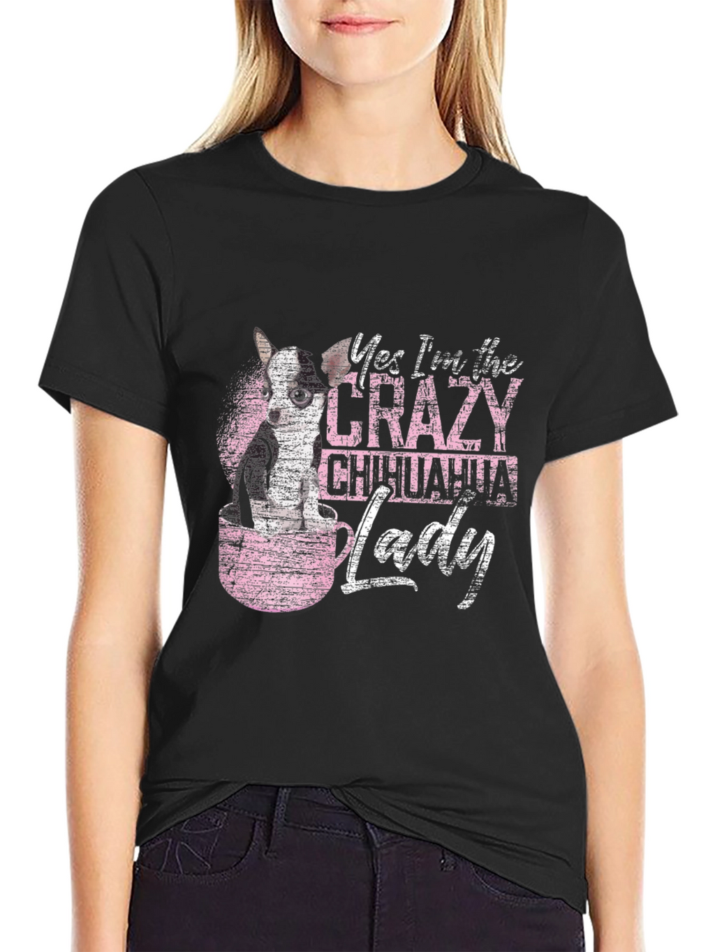 Crazy Chihuahua Lady Graphic Tee