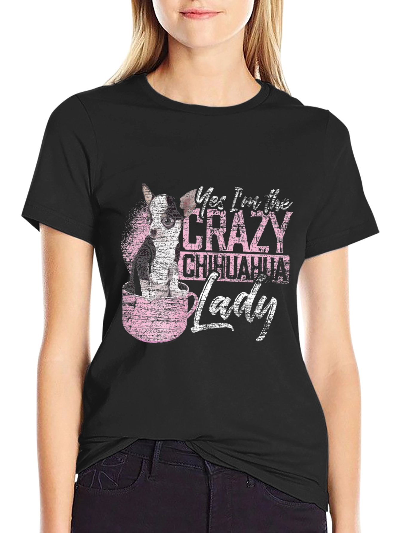 Crazy Chihuahua Lady Graphic Tee