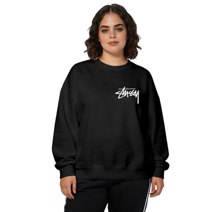 Minimal Chest Signature Logo Urban Crewneck Sweatshirt