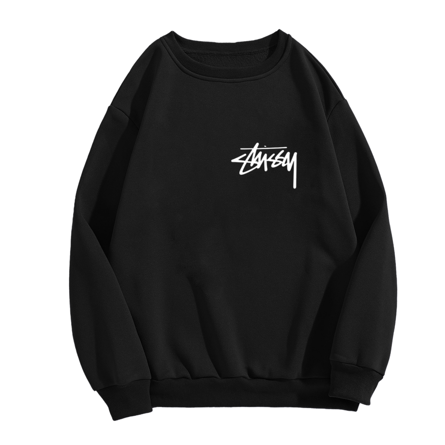 Minimal Chest Signature Logo Urban Crewneck Sweatshirt