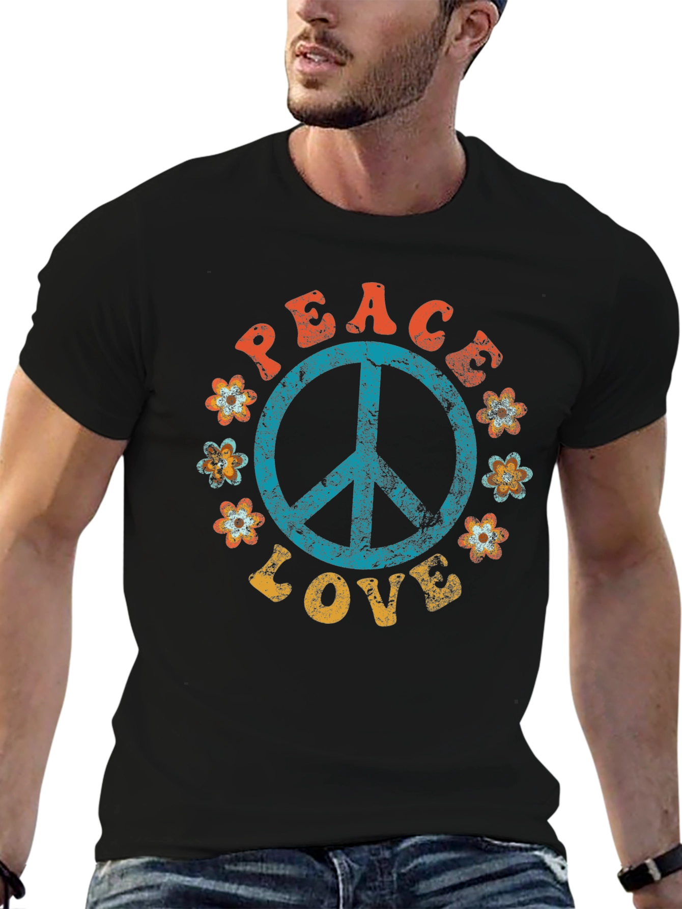 Peace & Love Retro T-Shirt
