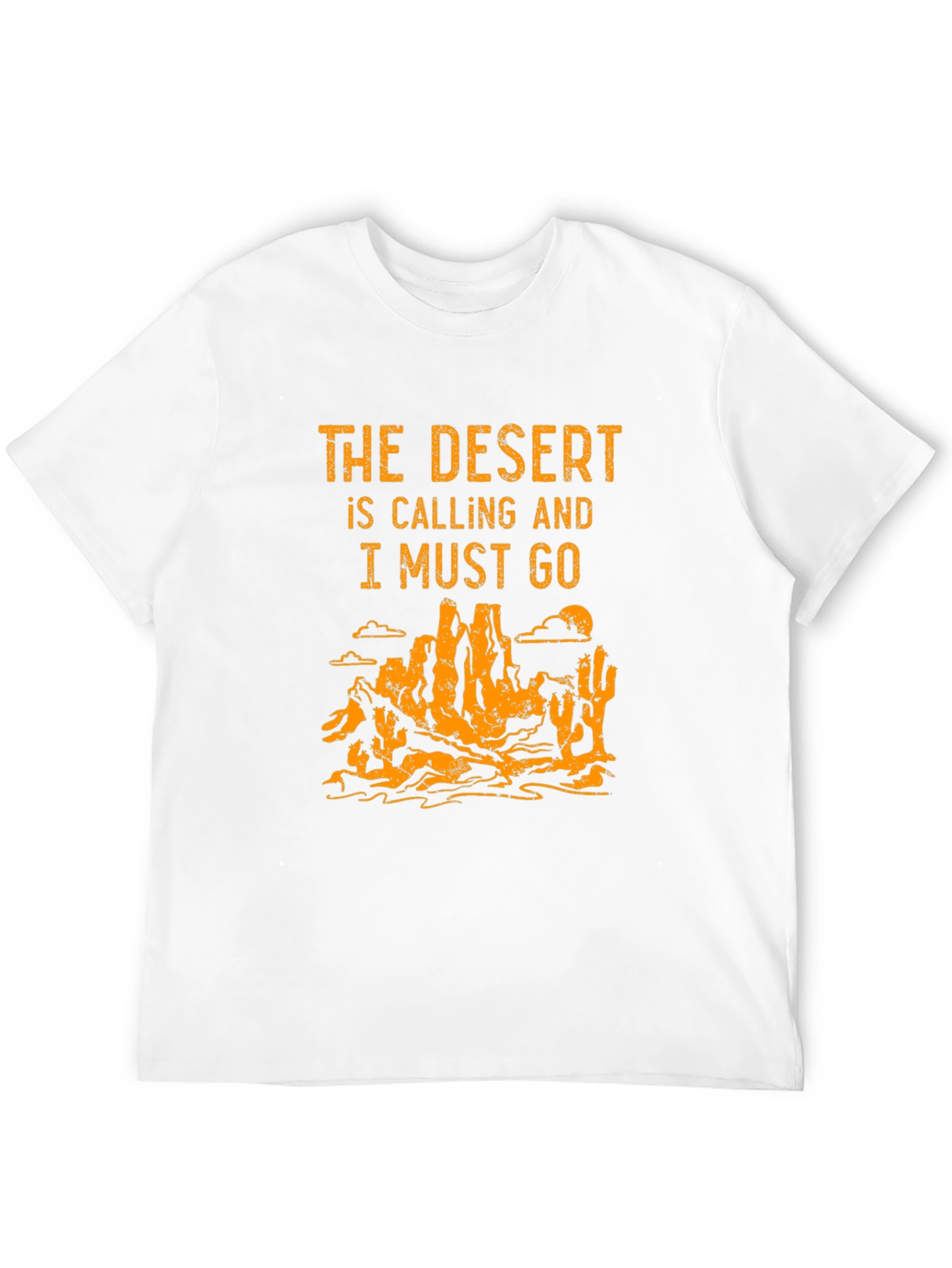 Desert Calling Graphic Tee - Black Cotton T-Shirt