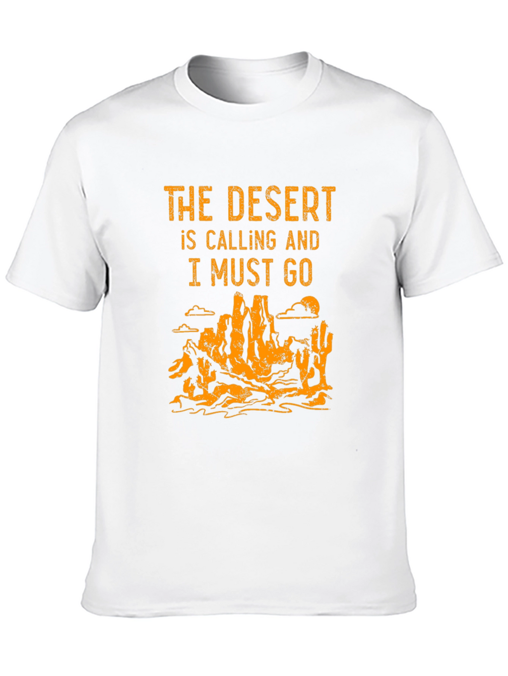 Desert Calling Graphic Tee - Black Cotton T-Shirt