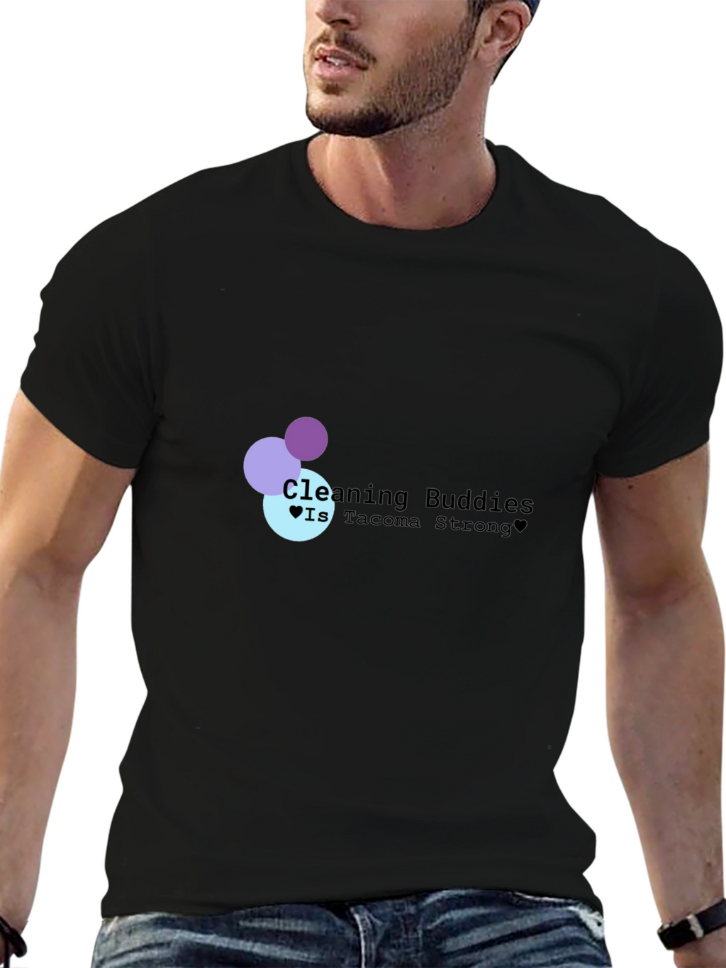 Cleaning Buddies Tacoma Strong Black T-Shirt