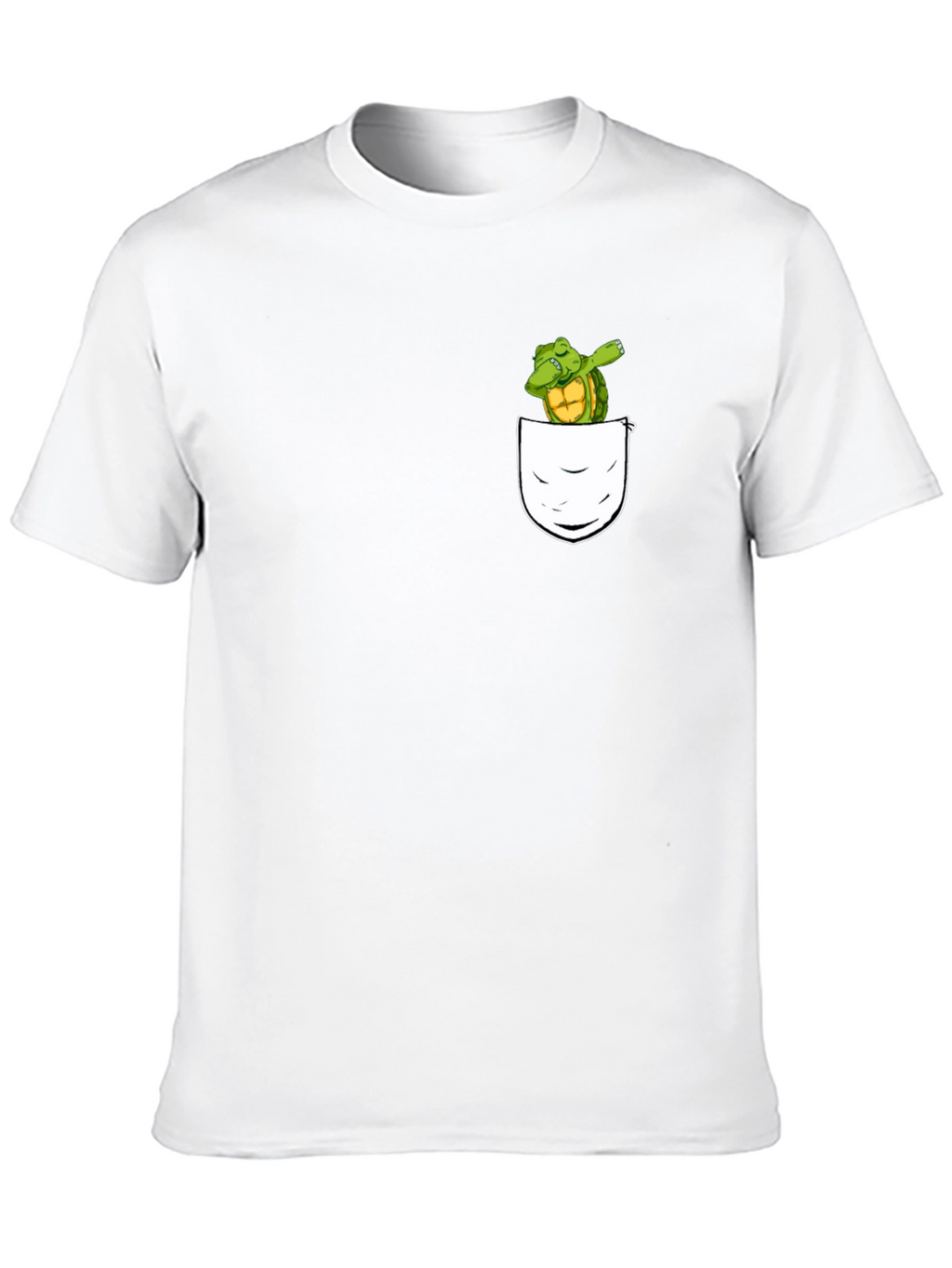 Dabbing Turtle Pocket T-Shirt - Fun & Unique