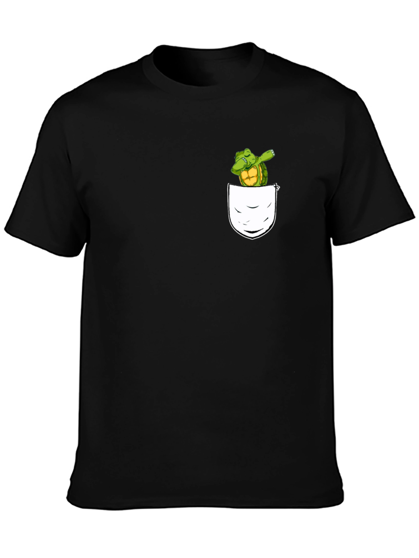 Dabbing Turtle Pocket T-Shirt - Fun & Unique