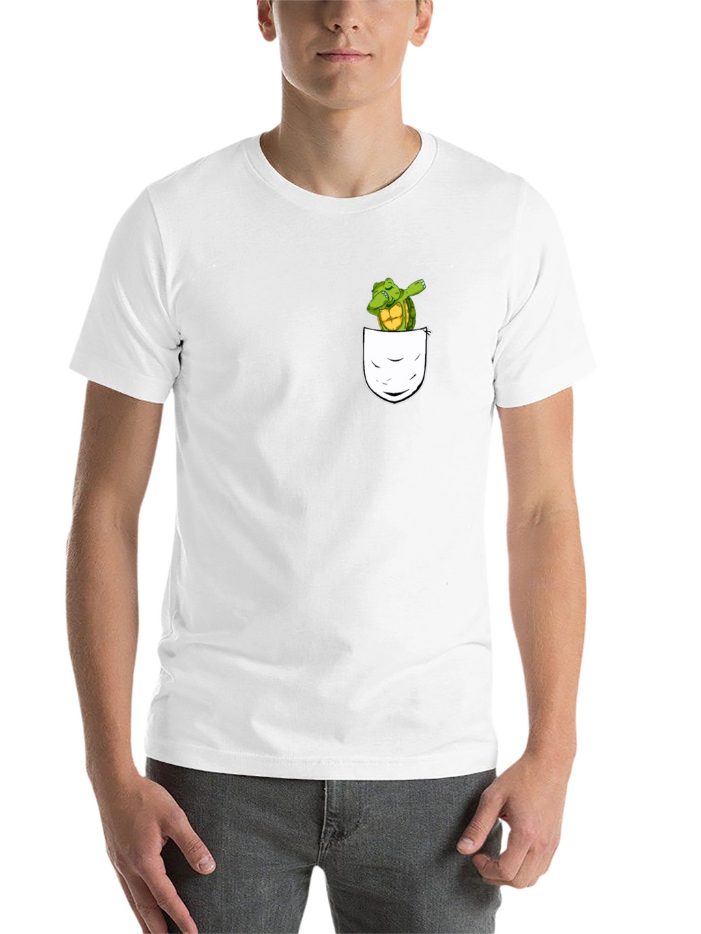 Dabbing Turtle Pocket T-Shirt - Fun & Unique