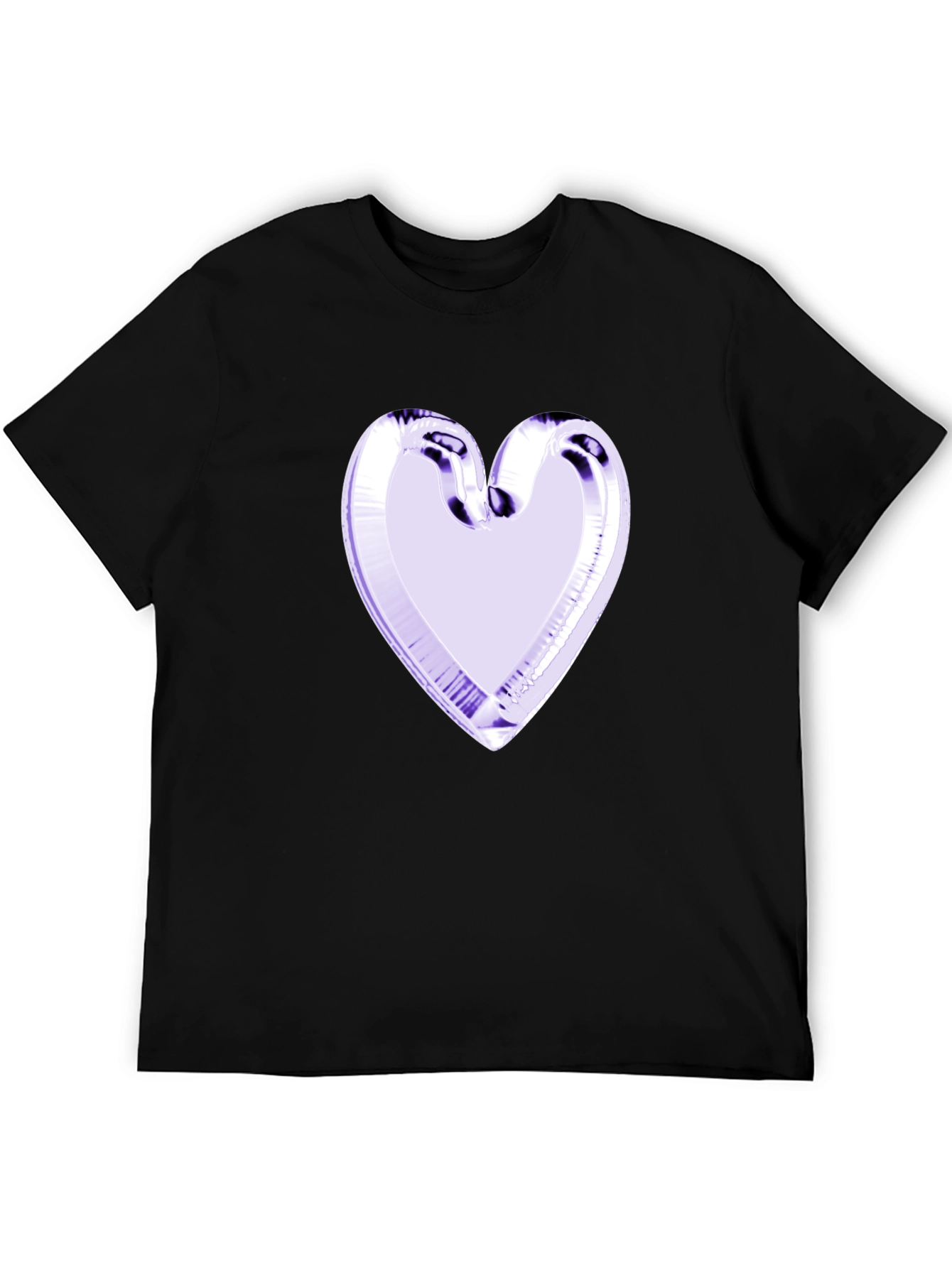 Heart Graphic Black Tee - Stylish & Unique