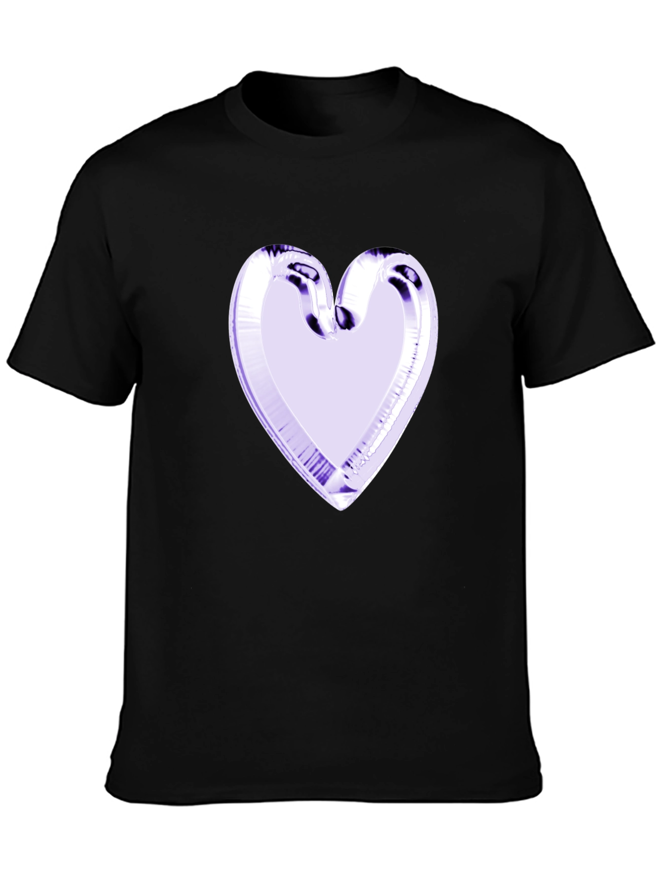 Heart Graphic Black Tee - Stylish & Unique