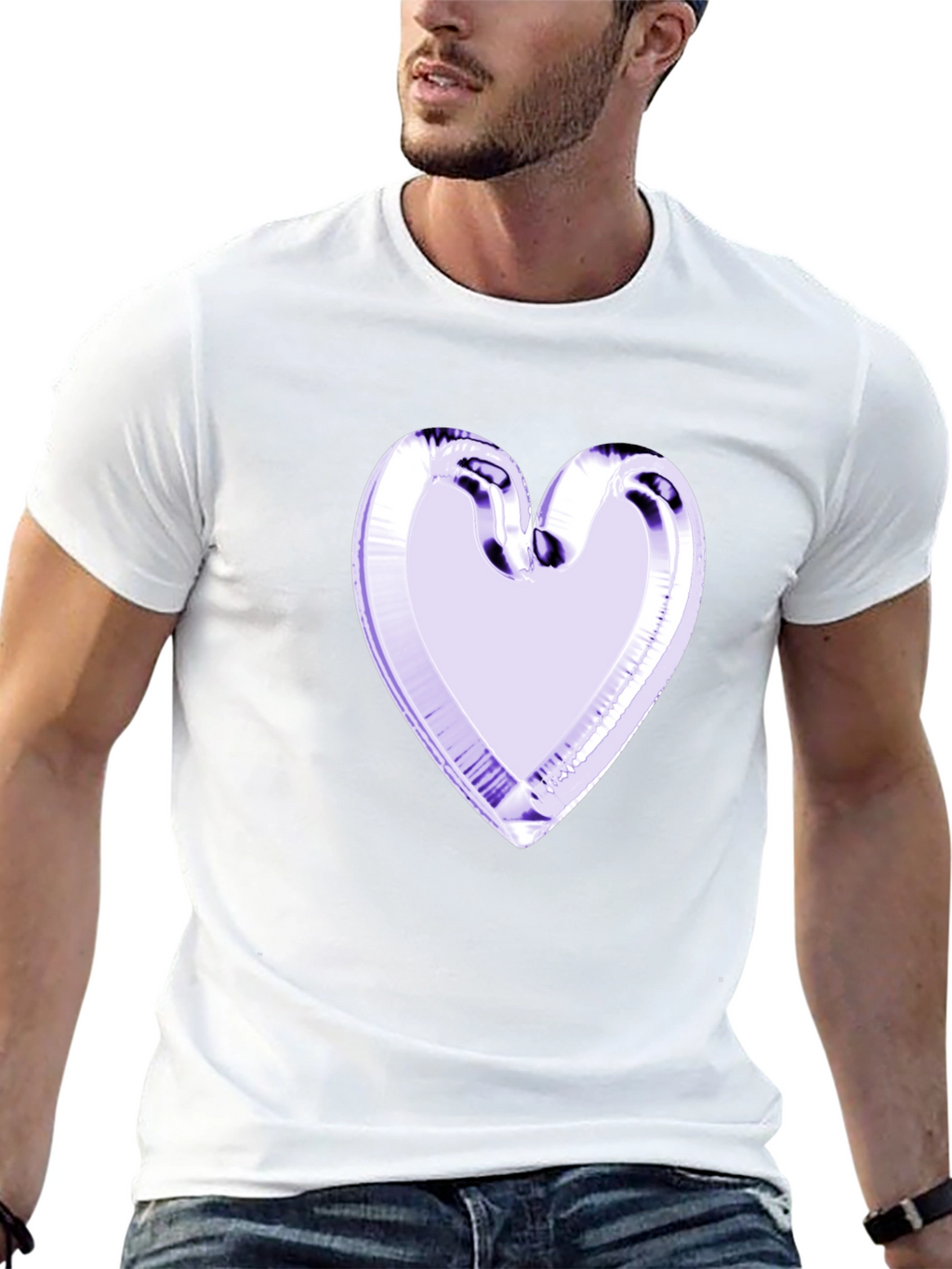 Heart Graphic Black Tee - Stylish & Unique