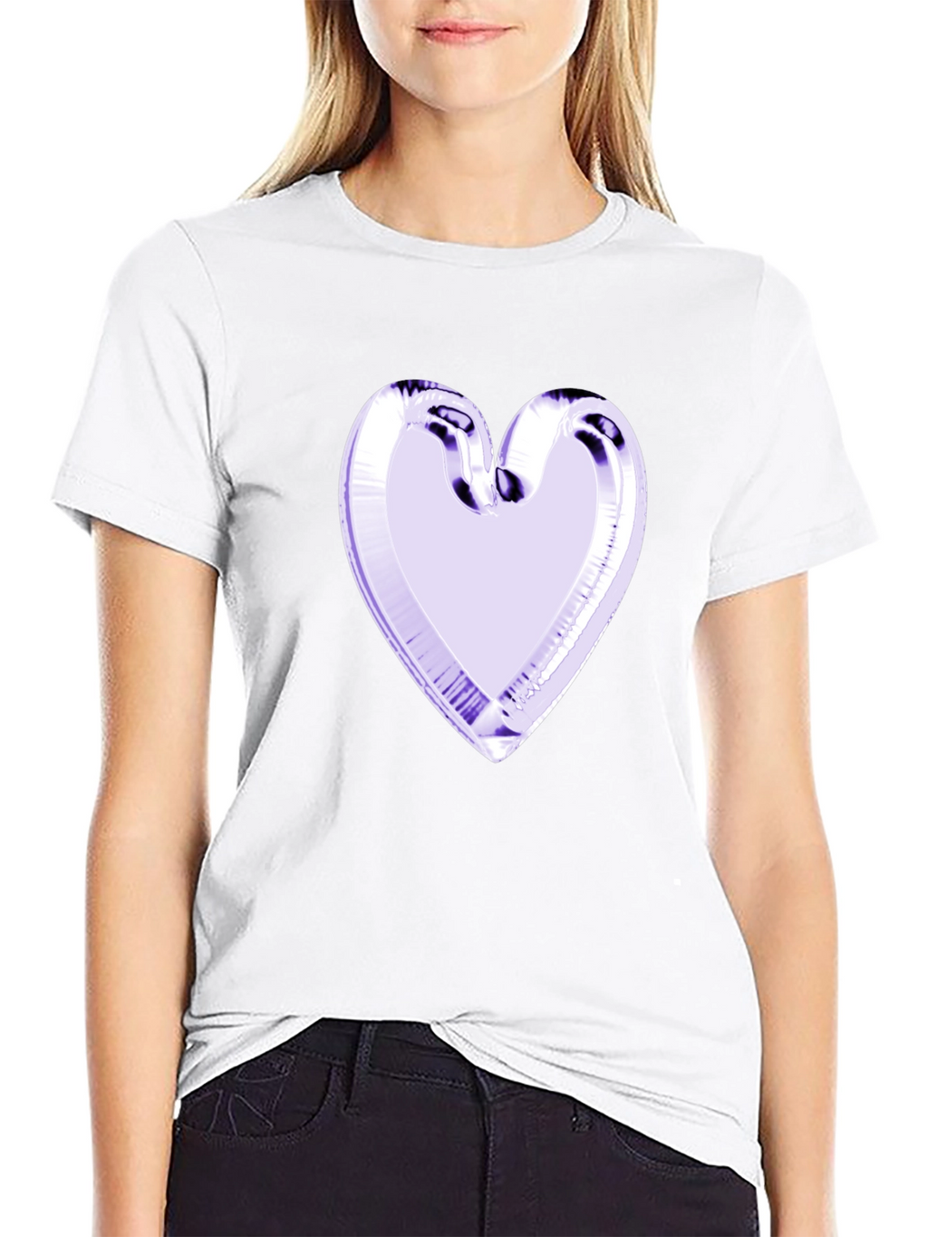 Heart Graphic Black Tee - Stylish & Unique