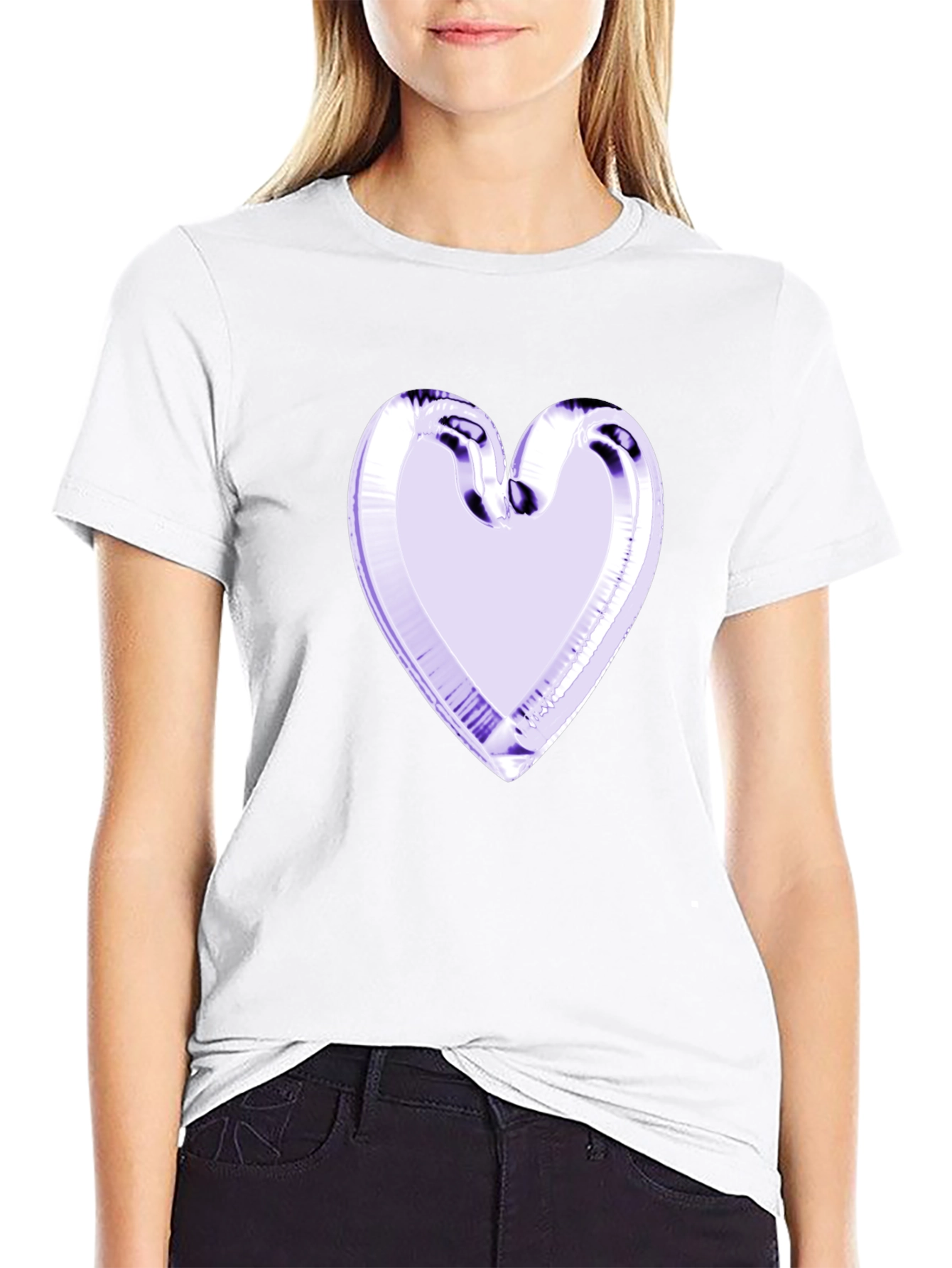 Heart Graphic Black Tee - Stylish & Unique