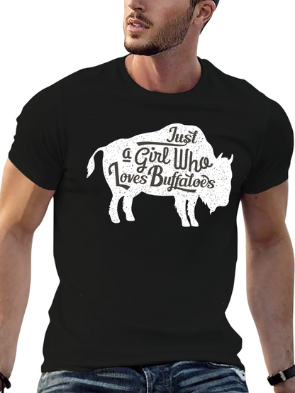 Just a Girl Who Loves Buffaloes T-Shirt