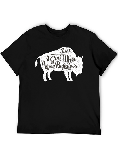 Just a Girl Who Loves Buffaloes T-Shirt