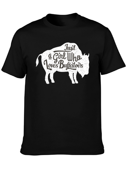 Just a Girl Who Loves Buffaloes T-Shirt