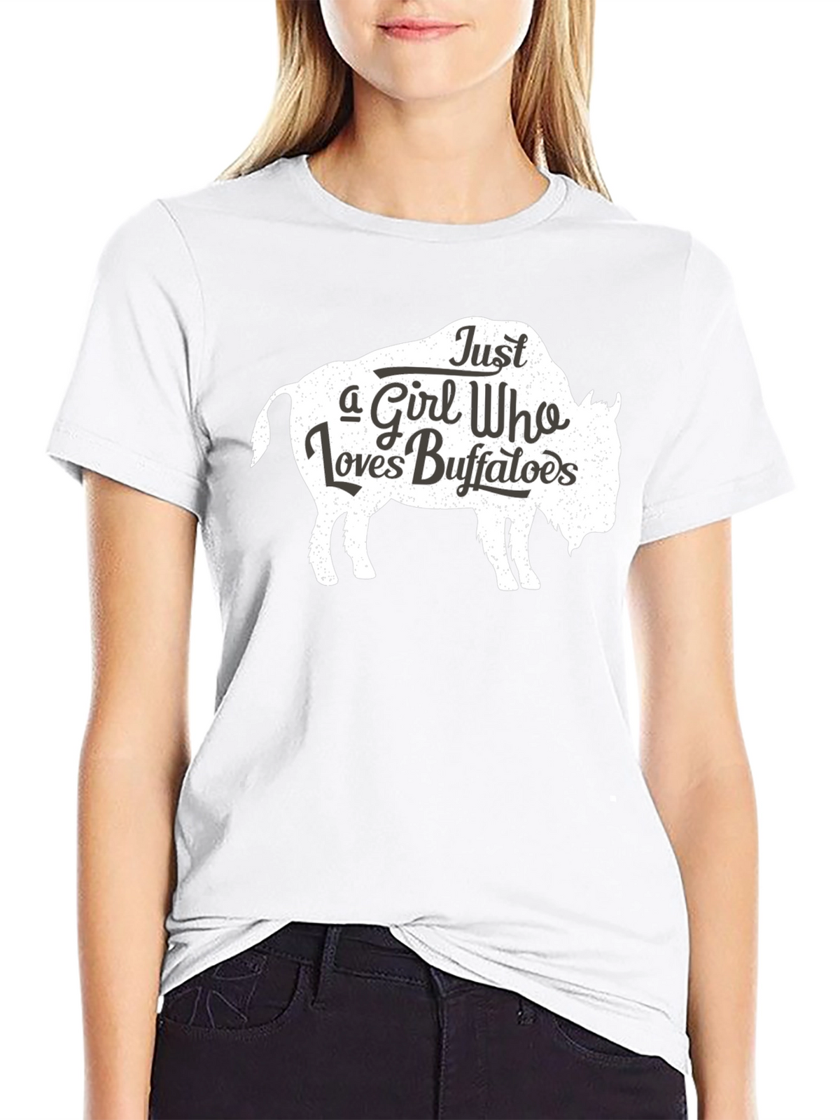 Just a Girl Who Loves Buffaloes T-Shirt