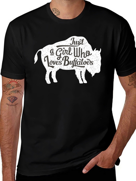 Just a Girl Who Loves Buffaloes T-Shirt