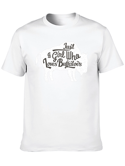 Just a Girl Who Loves Buffaloes T-Shirt