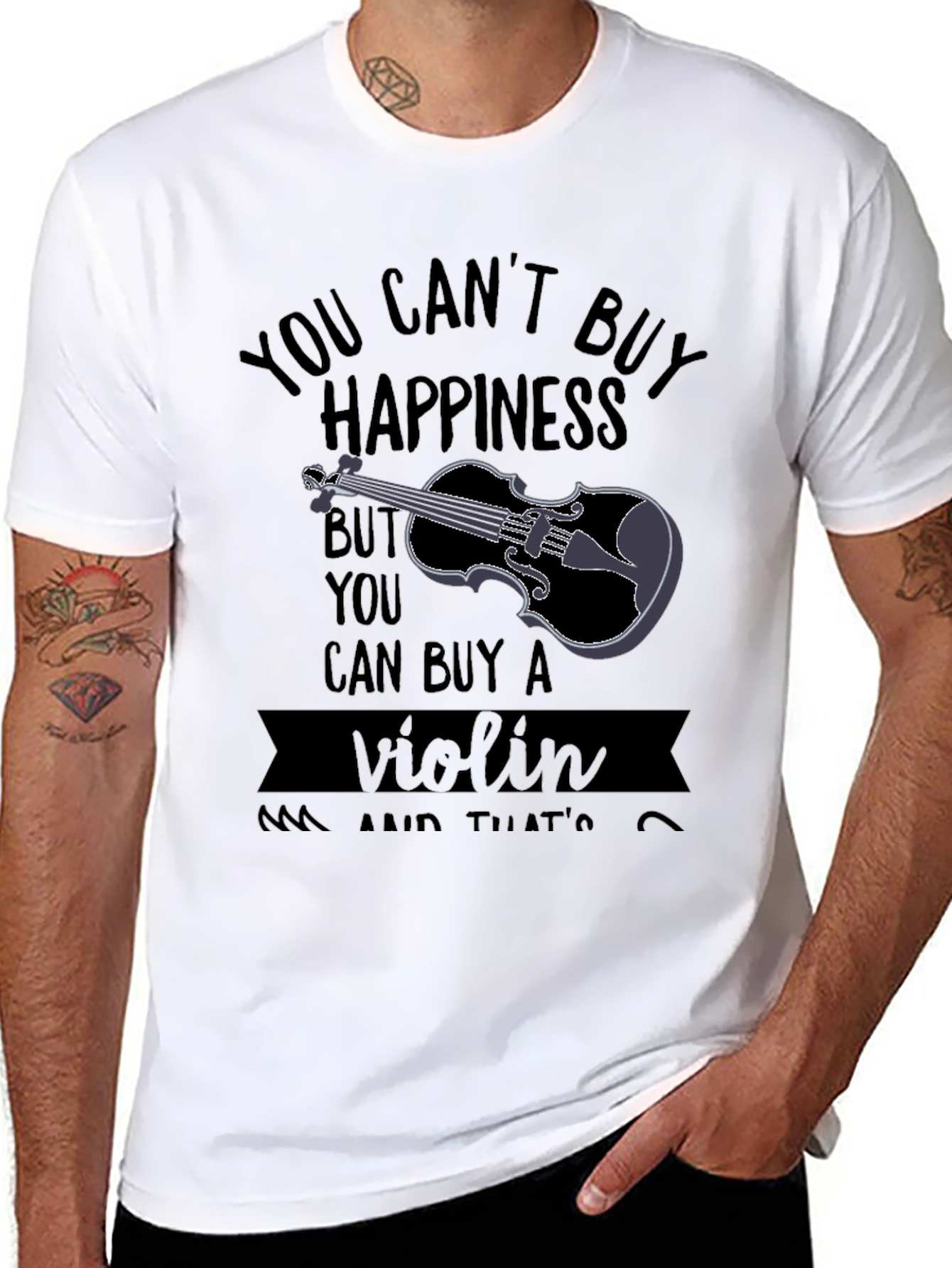 You Cant Buy Happiness Violin T-Shirt
