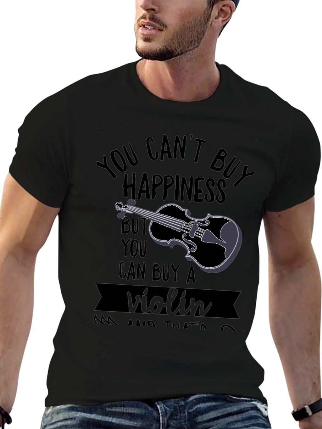 You Cant Buy Happiness Violin T-Shirt